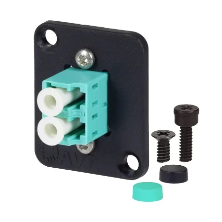 LC Multimode DX 10G, OM3/4, Aqua Fibre Optic Adapter