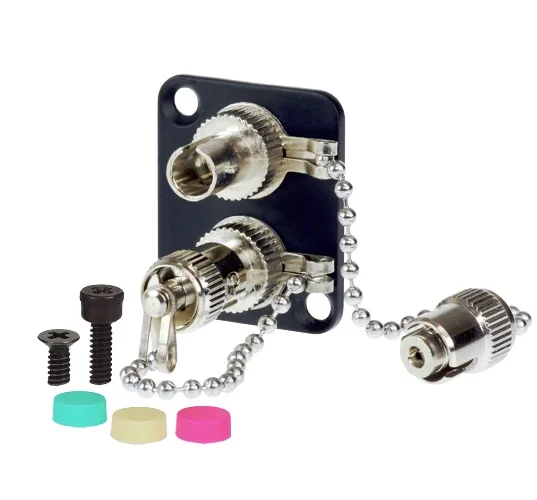 Fibre Systems | ST Multimode Duplex OM1/3/4 Metal Adapter, Zirconia Sleeve w/ Metal Dust Caps ST Multimode Duplex OM1/3/4 Metal Adapter, Zirconia Sleeve w/ Metal Dust Caps