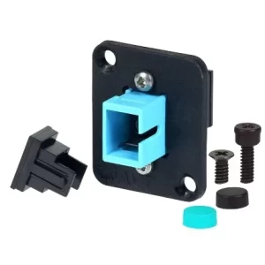 SC Multimode Simplex 10G, OM3/4 Aqua Adapter, Zirconia Sleeve