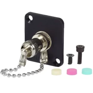 ST Multimode Simplex, OM1/3/4, Metal Adapter, Zirconia Sleeve, w/ Metal Dust Cap & Chain