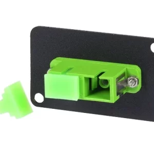 Fibre Systems | SC/APC Singlemode Duplex Green Adapter, Zirconia Sleeve