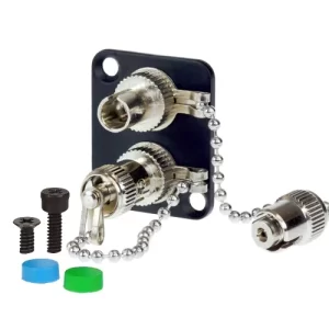 ST Singlemode Duplex Metal Adapter with Dust Cap & Chain