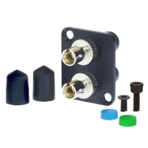 ST Singlemode Duplex Metal Adapter, Zirconia Sleeve