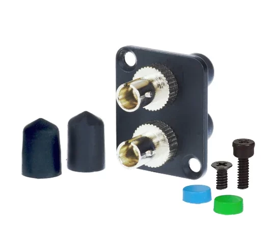 Fibre Systems | ST Singlemode Duplex Metal Adapter, Zirconia Sleeve ST Singlemode Duplex Metal Adapter, Zirconia Sleeve