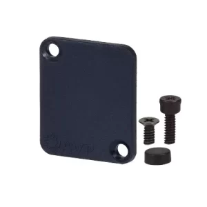 AVP Single D-Type Blank Cover Plate, Black