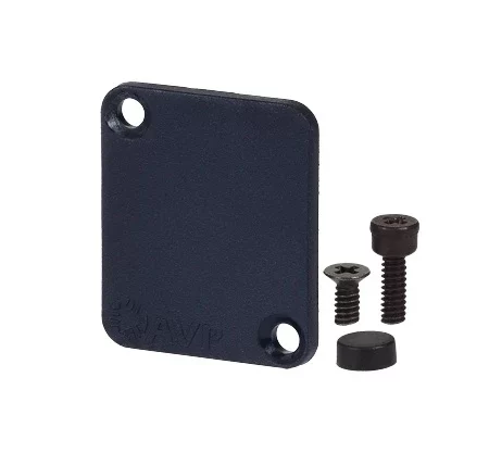 Fibre Systems | AVP Single D-Type Blank Cover Plate, Black AVP Single D-Type Blank Cover Plate, Black
