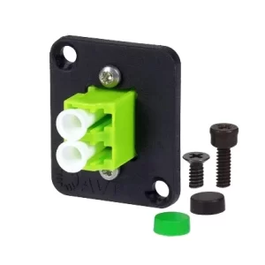 LC/APC Singlemode Duplex Green Fibre Optic Adapter