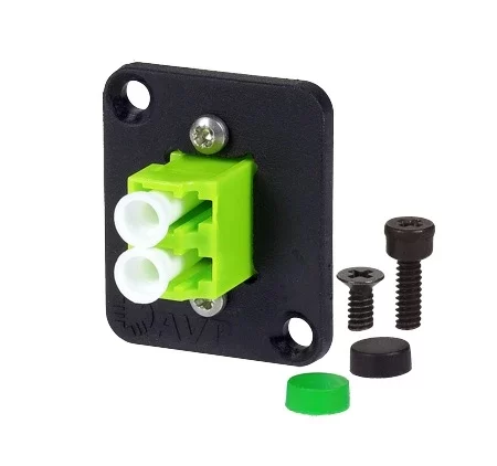LC/APC Singlemode Duplex Green Fibre Optic Adapter