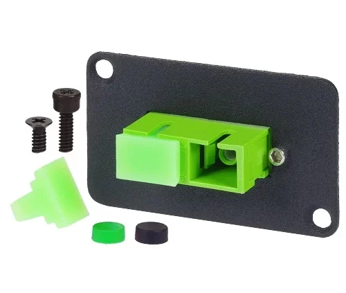 Fibre Systems | SC/APC Singlemode Duplex Green Adapter, Zirconia Sleeve SC/APC Singlemode Duplex Green Adapter, Zirconia Sleeve
