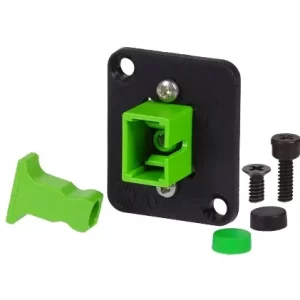Next Slide SC/APC Singlemode Simplex Green Adapter, Zirconia Sleeve