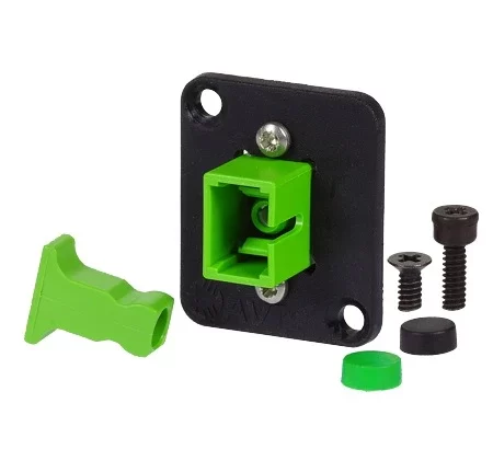 Next Slide SC/APC Singlemode Simplex Green Adapter, Zirconia Sleeve
