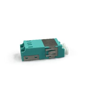 Fibre Systems | Adapter,LC Duplex, M/Mode shuttered Unibody, Aqua