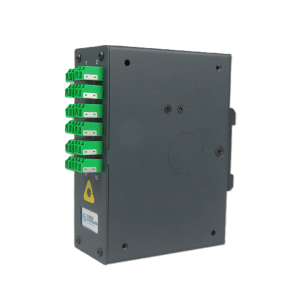 Fibre Systems | Compact DIN Enclosure LC/APC Duplex Shuttered 06 / 12 / 24  Port Patch Configuration