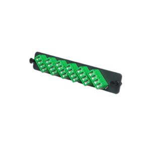 Adapter Plate, Loaded, LC/APC Quad, S/Mode shuttered Unibody, Green