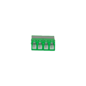 Fibre Systems | Adapter Plate, Loaded, LC/APC Quad, S/Mode shuttered Unibody, Green