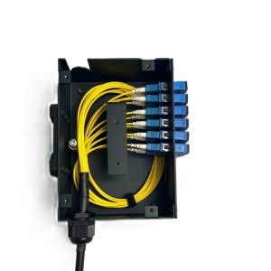Fibre Systems | Compact DIN Enclosure LC Quad Shuttered 06 / 12 / 24  Port Patch Configuration